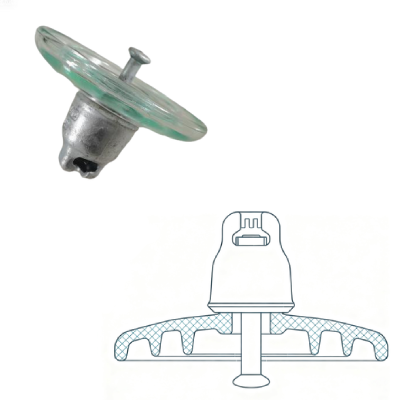 Standard Suspension Glass Insulator-U120B